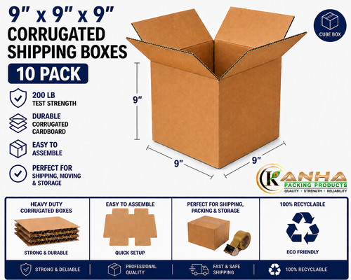 9x9x9 corrugated shipping - 9x9x9,